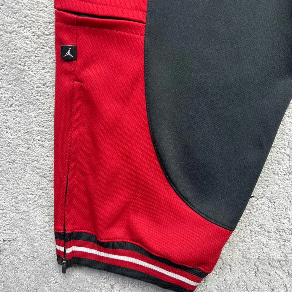 Y2k Jordan Track Pants Mens Large Red Black Jumpman Basketball Jogger Ankle Zip